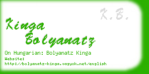 kinga bolyanatz business card